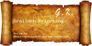 Greilach Krisztina névjegykártya